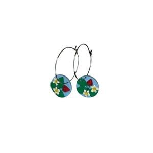 Strawberry Patch Hoop Earrings
